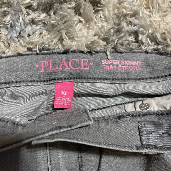 Grey super skinny girls jeans - Picture 2 of 4